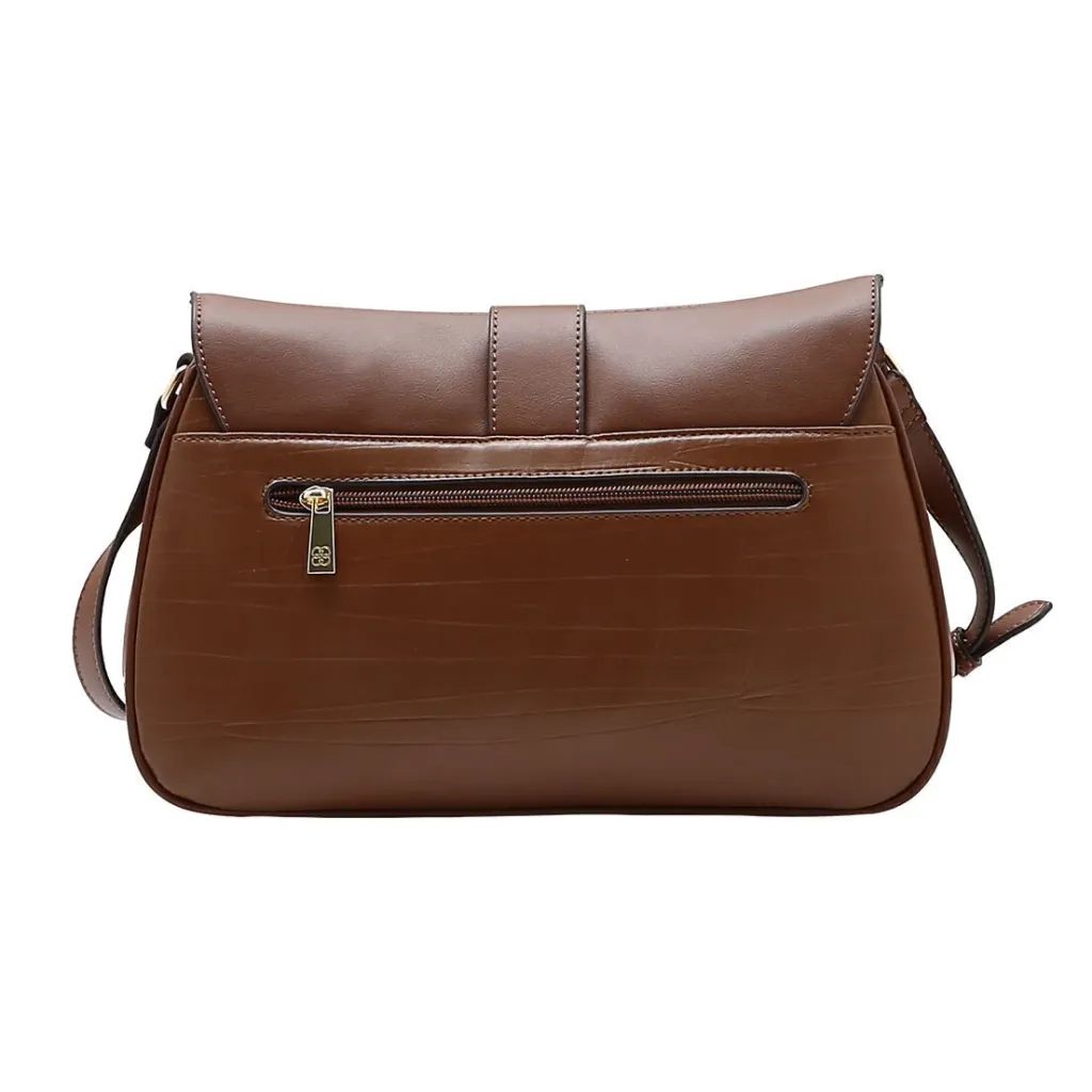 Bolsa Chenson Office Chic vista traseira com bolso externo e alça transversal ajustável
